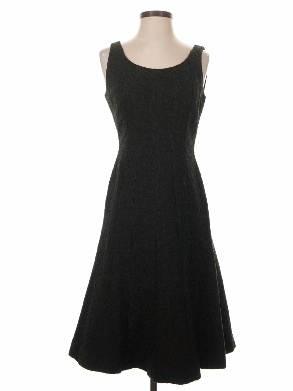 NWT Brooks Brothers Black Floral Embossed Dress Size 12 Elegant